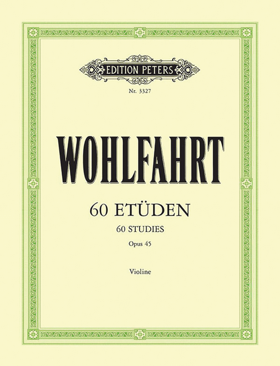 60 Etudes by Franz Wohlfahrt Violin Solo - Sheet Music