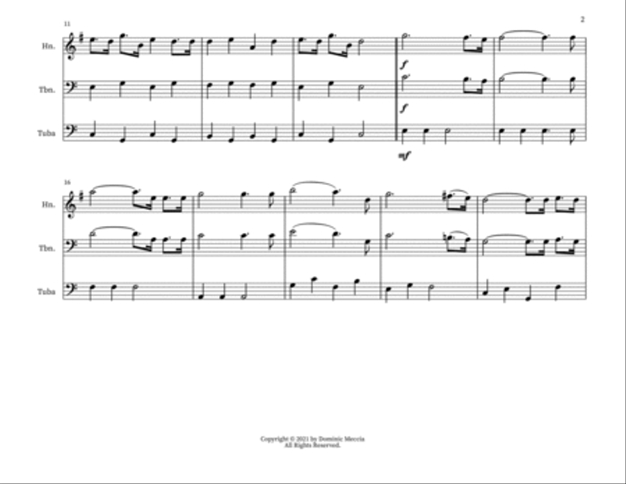 O Holy Night (Cantique De Noel) Brass Ensemble scores gallery preview page 2