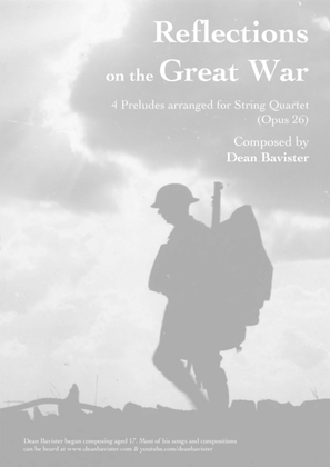 "Reflections on the Great War" for String Quartet