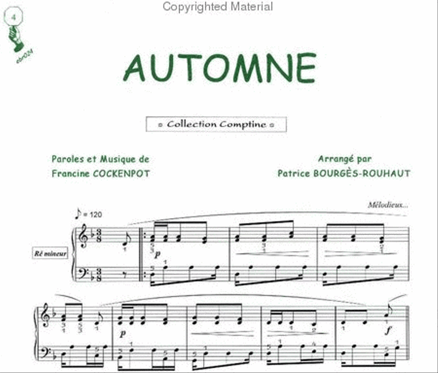 Automne (Colchiques dans les près) (Comptine) Guitar Tablature scores gallery preview page 2