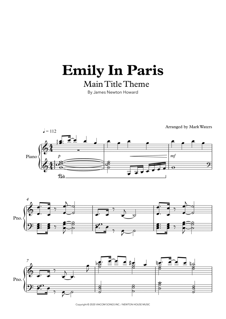 Emily In Paris - Main Title Theme Piano Solo scores gallery preview page 1