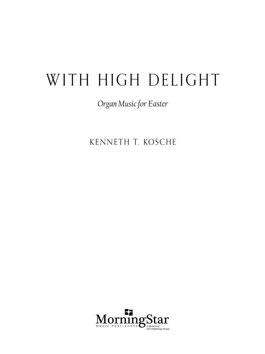With High Delight: Organ Music for Easter Organ scores gallery preview page 1