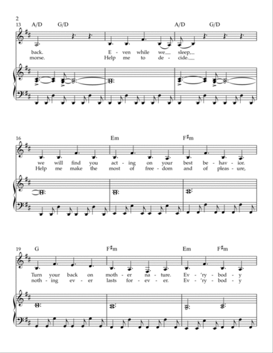 Everybody Wants To Rule The World Piano, Vocal, Guitar scores gallery preview page 2