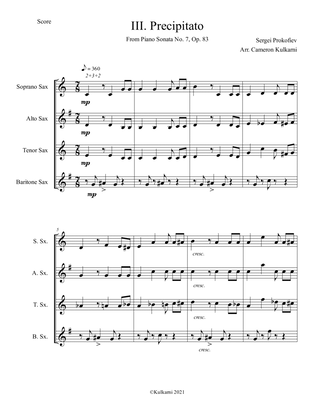 Piano Sonata No. 7, Op. 83, III. Precipitato