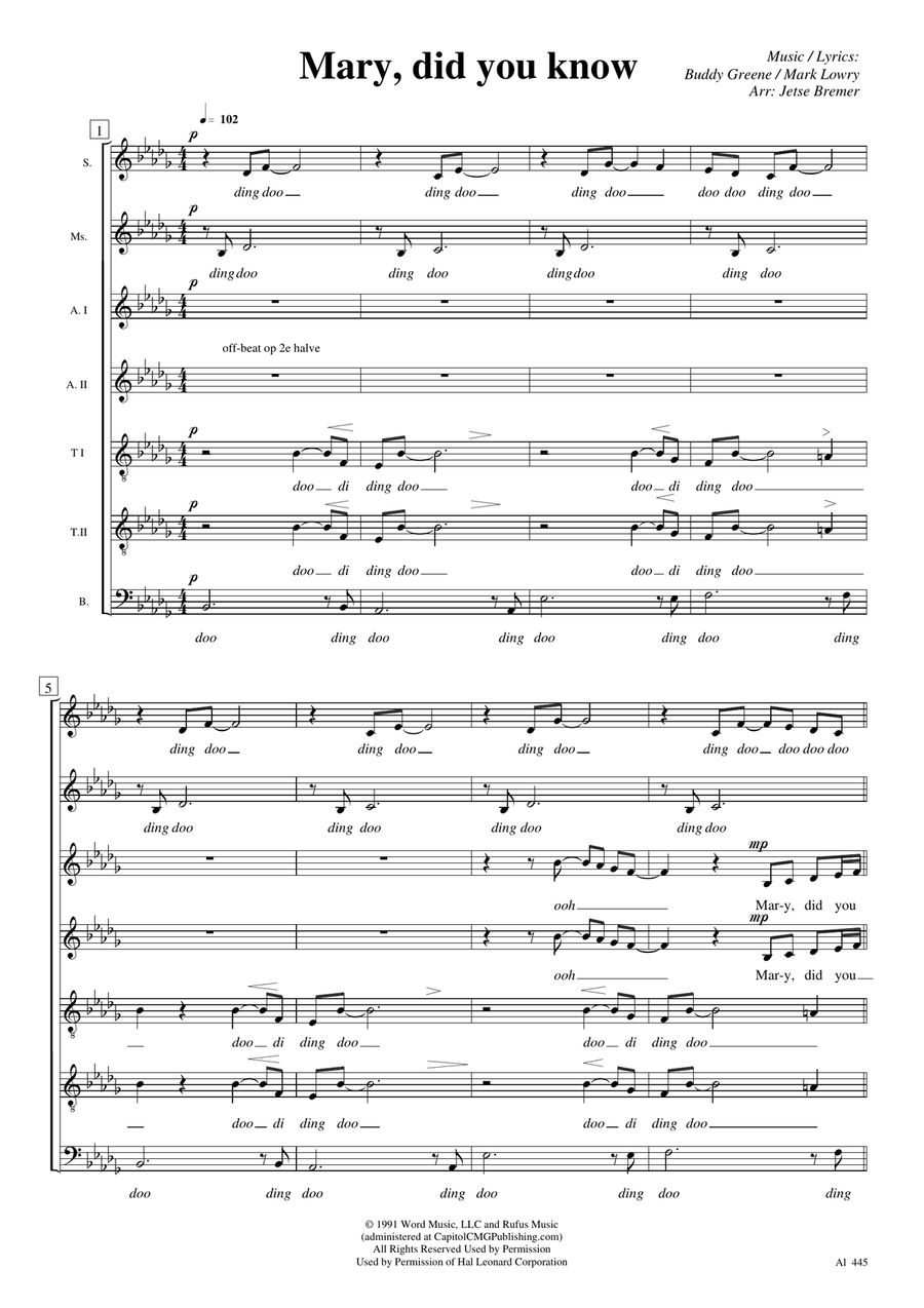 Mary, Did You Know? Divisi scores gallery preview page 1