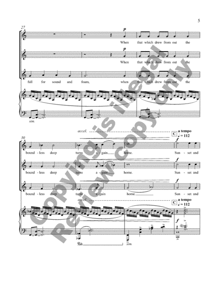 Crossing the Bar from Love Was My Lord and King! (SSAA Choral Score) image number null