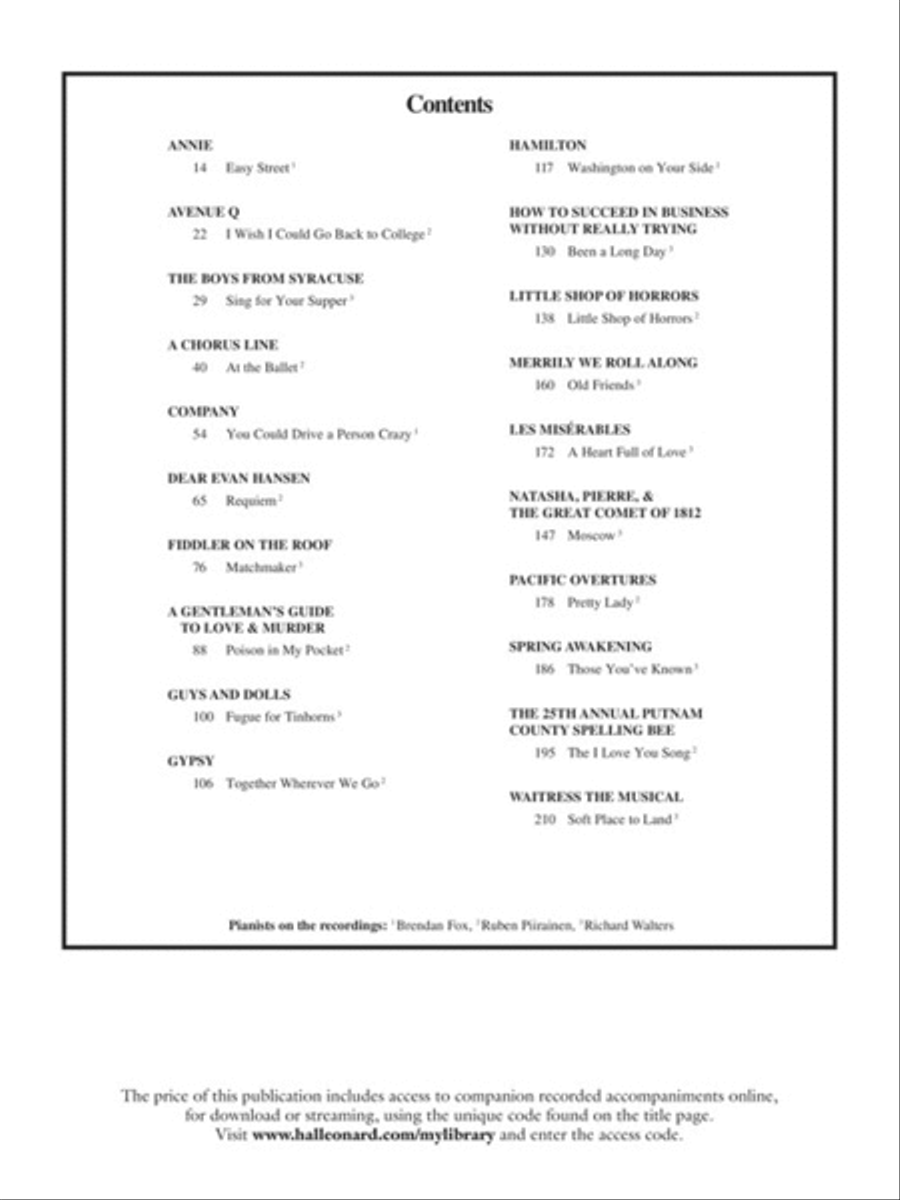 The Singer's Musical Theatre Anthology: Trios – Book/Online Audio Voice scores gallery preview page 3