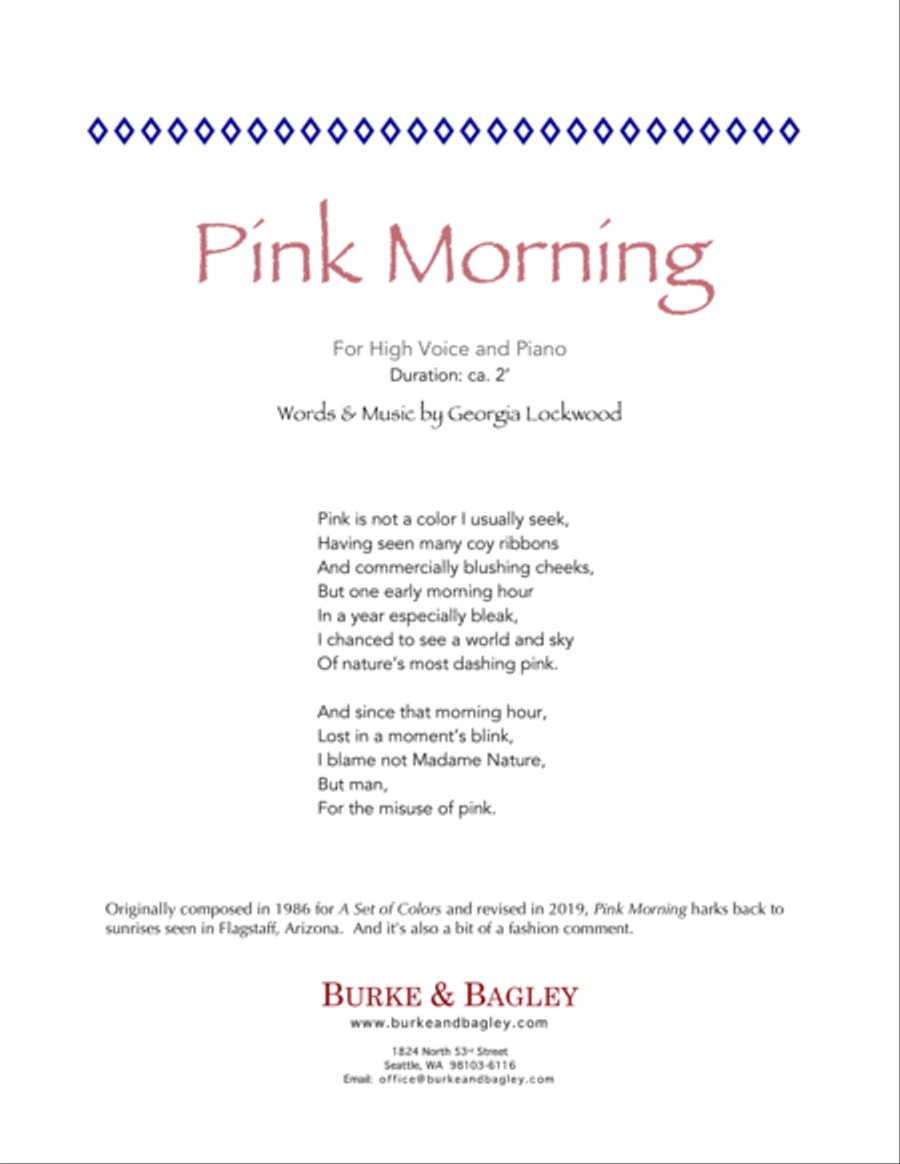 Pink Morning High Voice scores gallery preview page 2