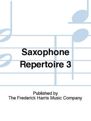 Saxophone Repertoire 3