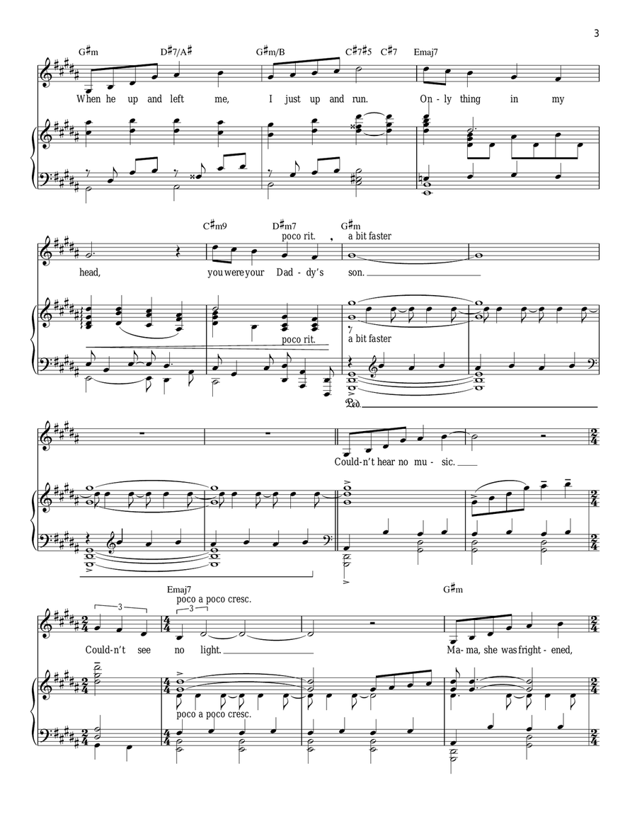 Your Daddy's Son (from Ragtime: The Musical) Piano, Vocal scores gallery preview page 3