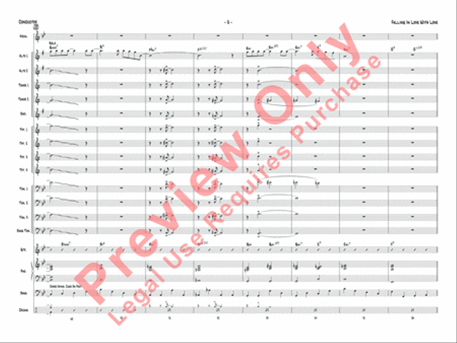 Falling in Love with Love Jazz Ensemble scores gallery preview page 11