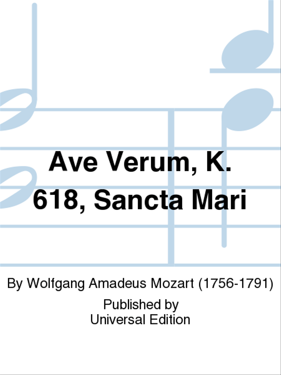 Ave Verum, K. 618, Sancta Mari School and Community scores gallery preview page 1