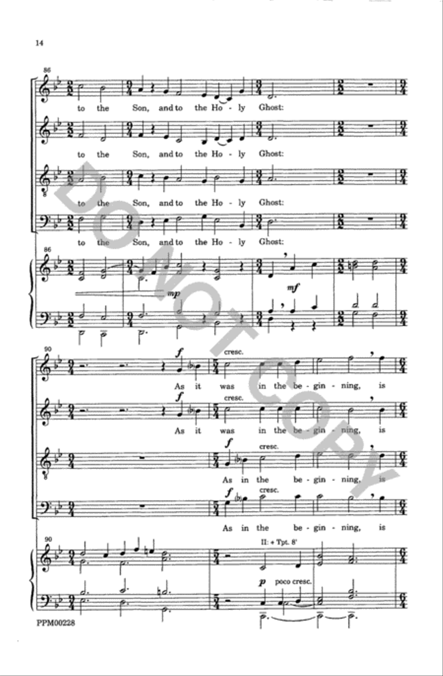 Evening Service for the Nativity Divisi scores gallery preview page 15