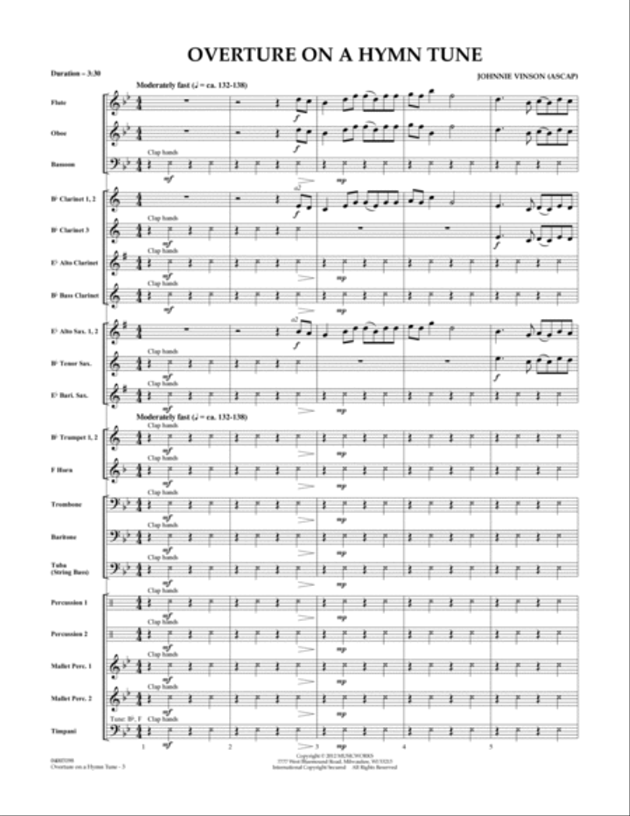 Overture on a Hymn Tune - Full Score Concert Band scores gallery preview page 3