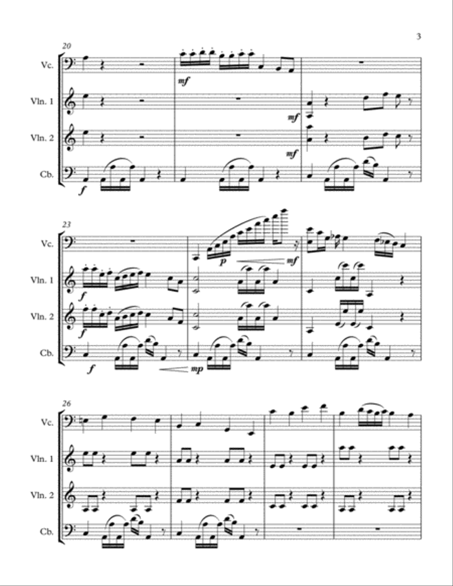 The Dark Queen String Quartet scores gallery preview page 3