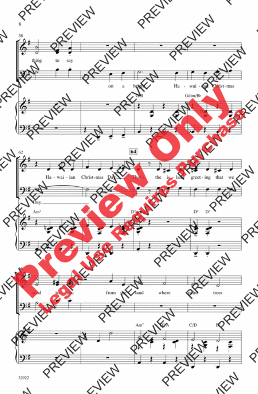 Mele Kalikimaka 3-Part scores gallery preview page 7