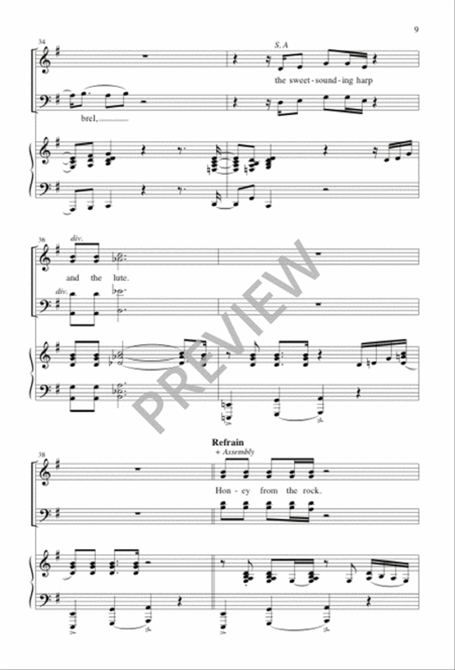 Honey from the Rock - Volume 1 4-Part scores gallery preview page 10