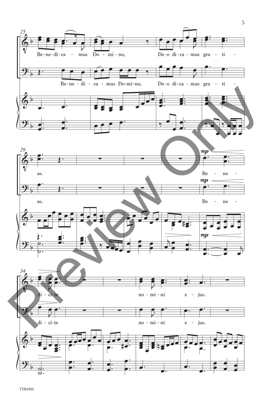 Benedicamus Domino TTB scores gallery preview page 4