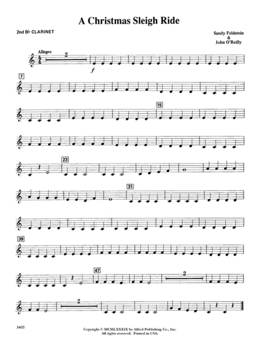 A Christmas Sleigh Ride: 2nd B-flat Clarinet