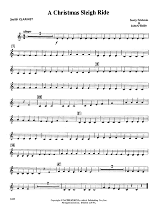 A Christmas Sleigh Ride: 2nd B-flat Clarinet