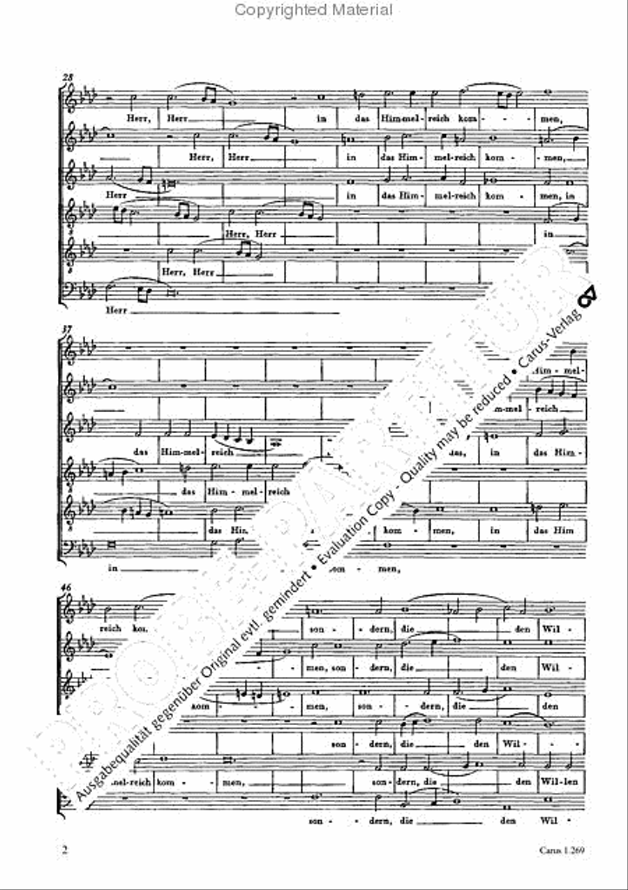 Es werden nicht alle, die zu mir sagen Choir scores gallery preview page 3