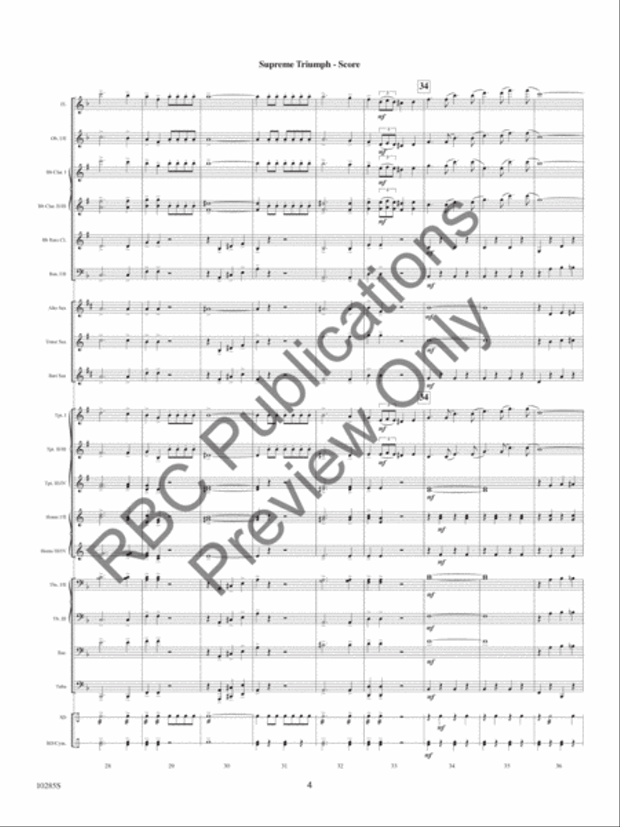Supreme Triumph Supreme Triumph Concert Band scores gallery preview page 7