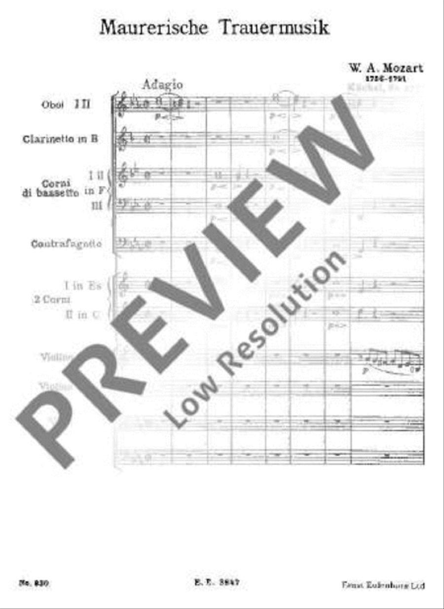 Masonic Funeral Music Orchestra scores gallery preview page 4