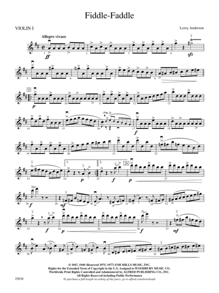 Fiddle-Faddle: 1st Violin