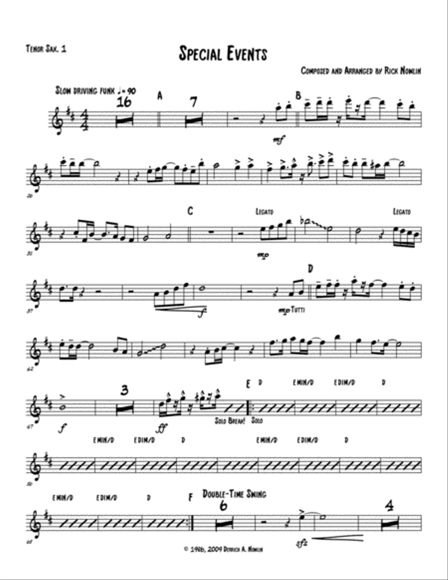 Special Events Small Ensemble scores gallery preview page 1