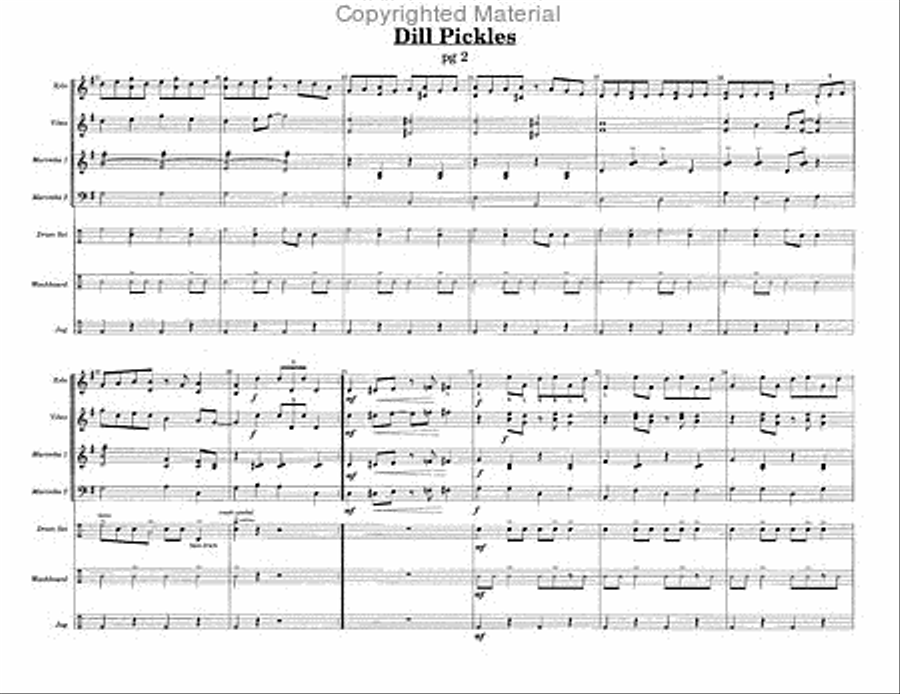 Dill Pickles Dill Pickles Percussion Ensemble scores gallery preview page 3