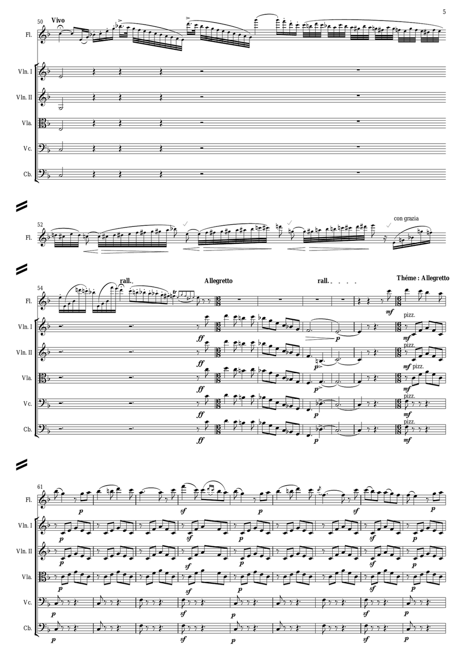 Paul Agricola Genin - Carnaval de Venice ( Full Score and parts ) Chamber Orchestra scores gallery preview page 5