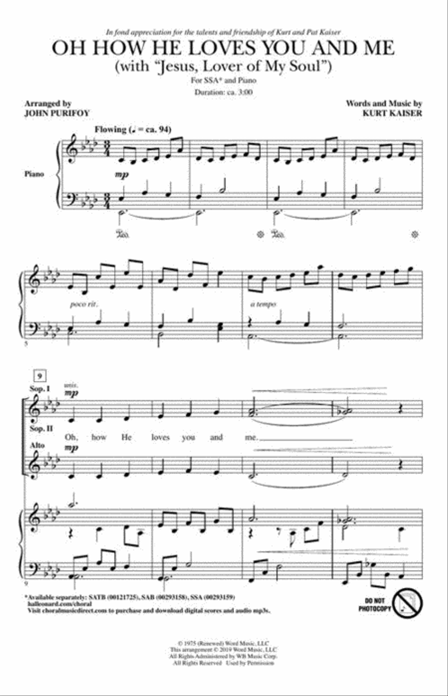 Oh How He Loves You and Me SSA scores gallery preview page 3