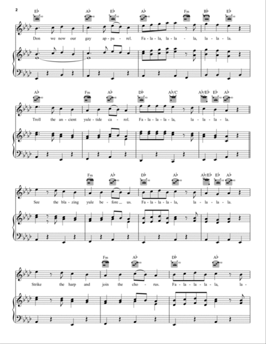 Deck The Hall (from The Grinch) Piano, Vocal, Guitar scores gallery preview page 2