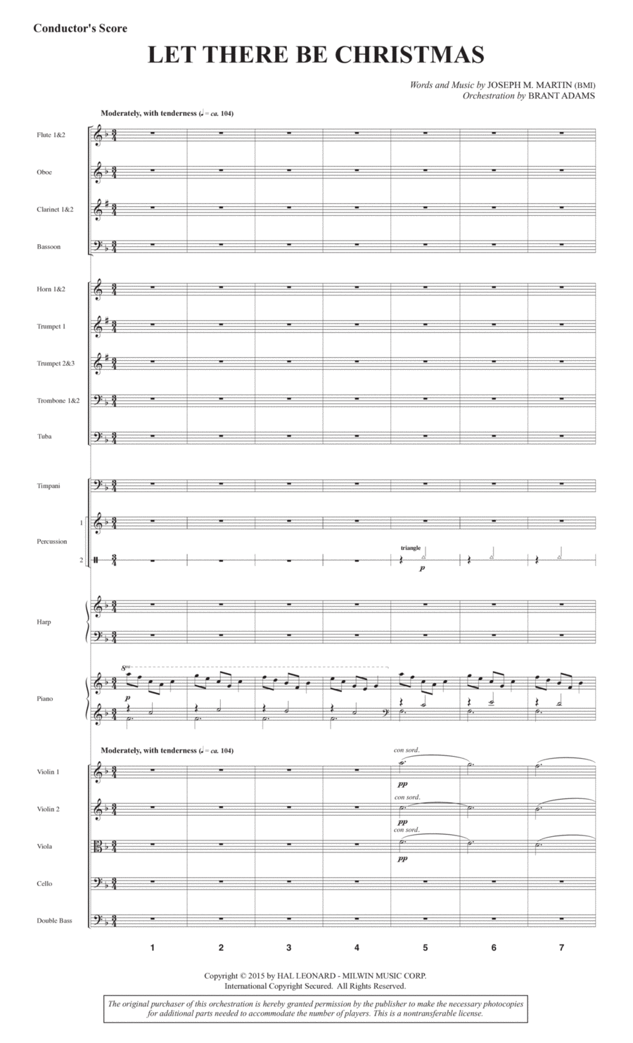 Let There Be Christmas (Full Orchestra) - Score Choir scores gallery preview page 1