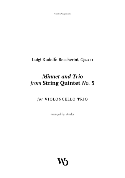 Minuet by Boccherini for Cello Trio image number null