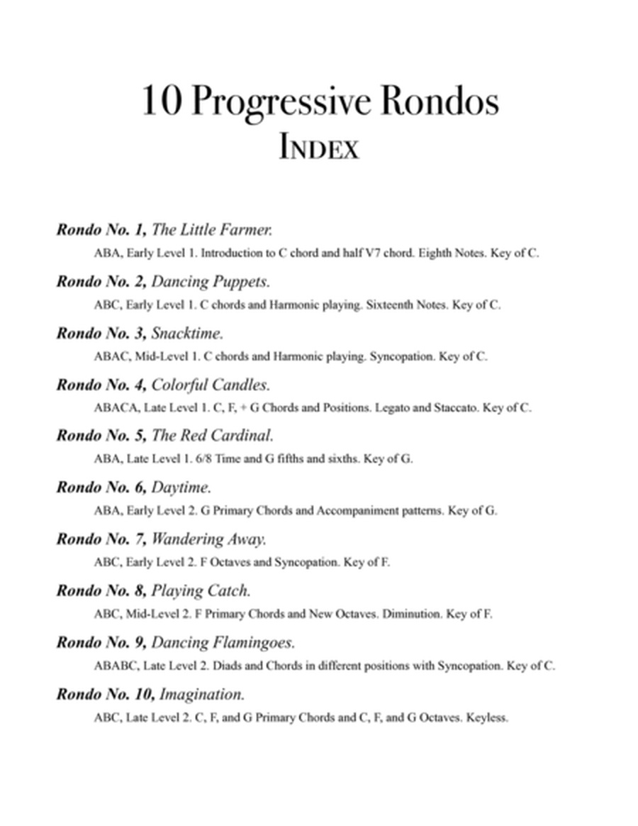 10 Rondos for the Beginner Pianist