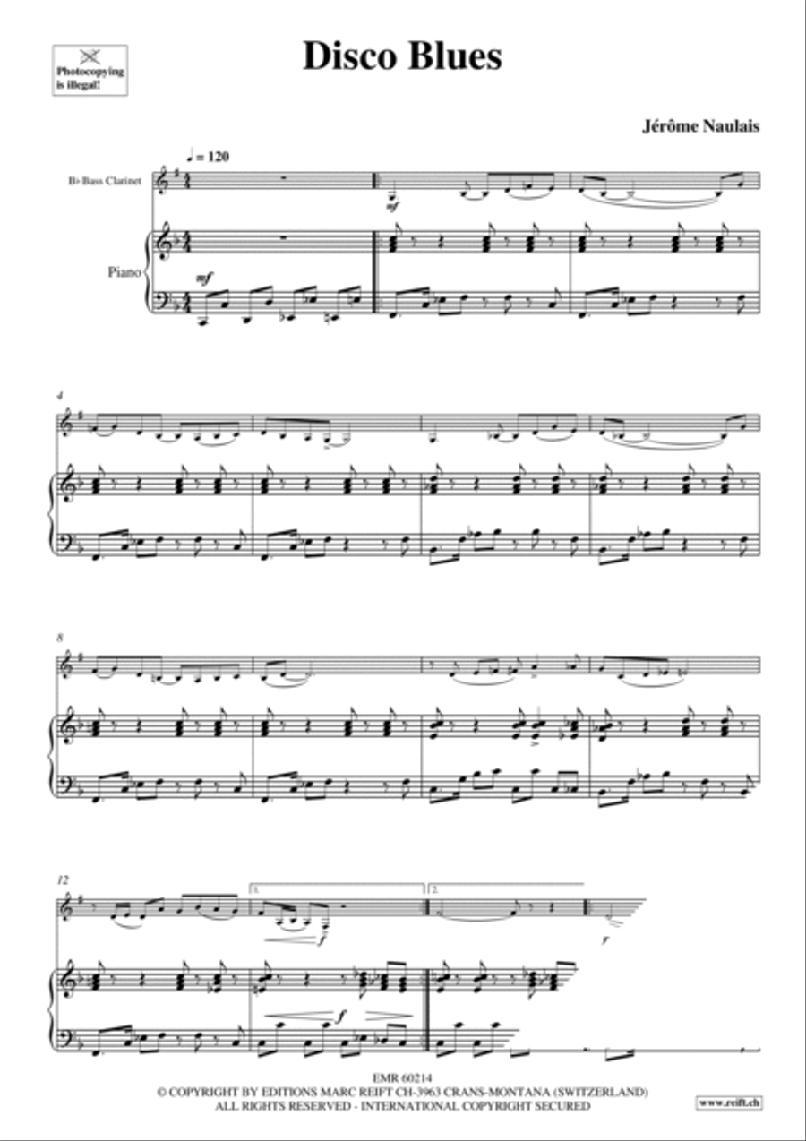 Disco Blues Bass Clarinet scores gallery preview page 4