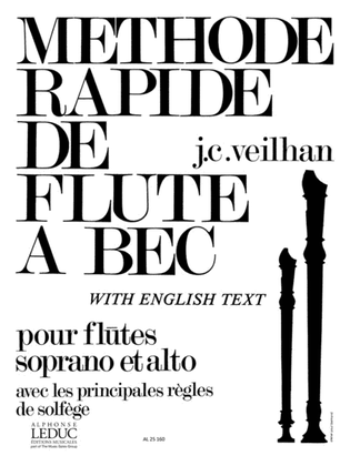 Book cover for Methode Rapide Pour Flute A Bec (recorder Solo)