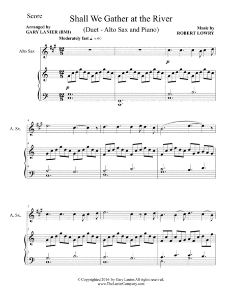 GENTLE HYMNS FOR WORSHIP (Alto Sax and Piano with Parts) image number null