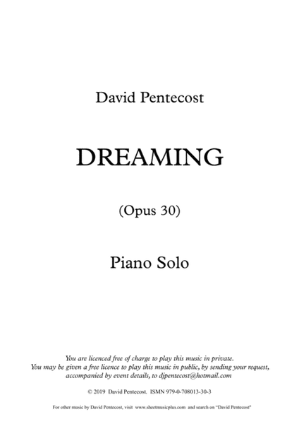Dreaming, Opus 30 image number null