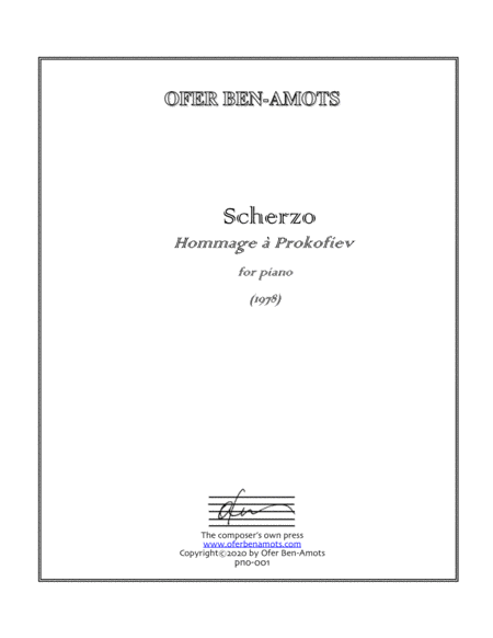 Scherzo Hommage to Prokofiev, for piano