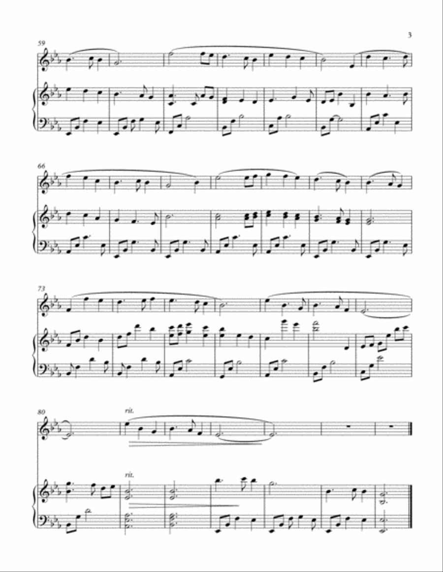 Silent Night - Oboe Solo Piano scores gallery preview page 3