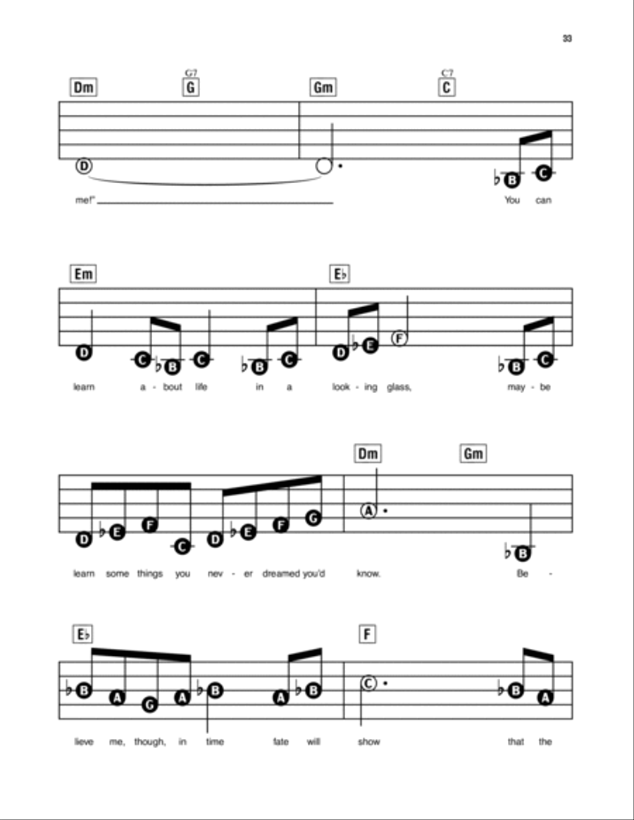 Life In A Looking Glass Life In A Looking Glass Electronic Keyboard scores gallery preview page 2
