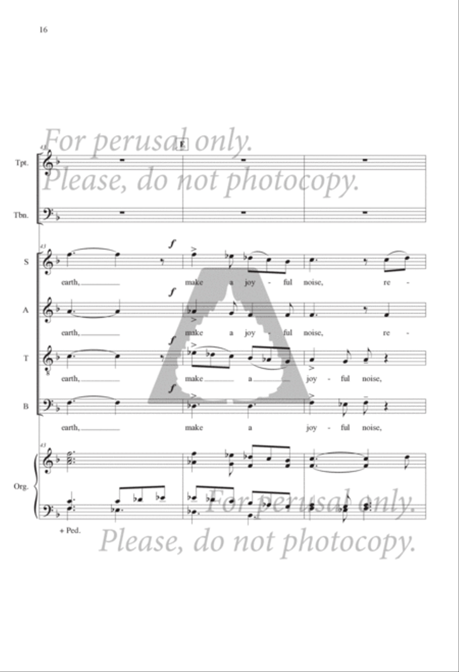Shout for Joy to the World (Brass Full Score) Choir scores gallery preview page 17