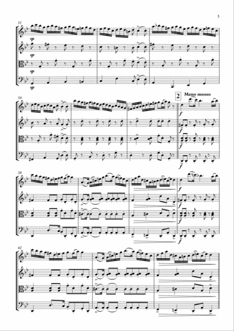 Hungarian Dance №1 String Quartet scores gallery preview page 4