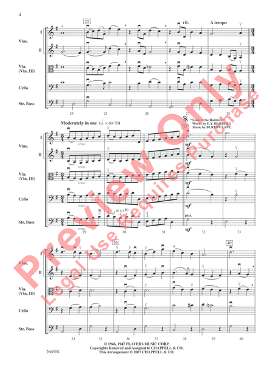 Follow the Rainbow Follow the Rainbow String Orchestra scores gallery preview page 5