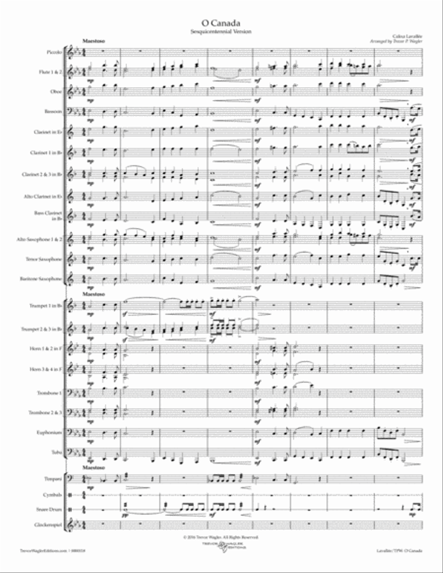 O Canada Concert Band scores gallery preview page 3