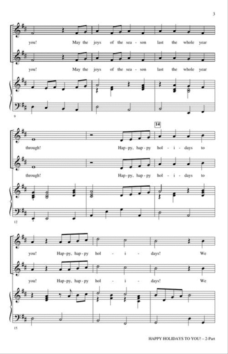 Happy Holidays to You! 2-Part scores gallery preview page 4