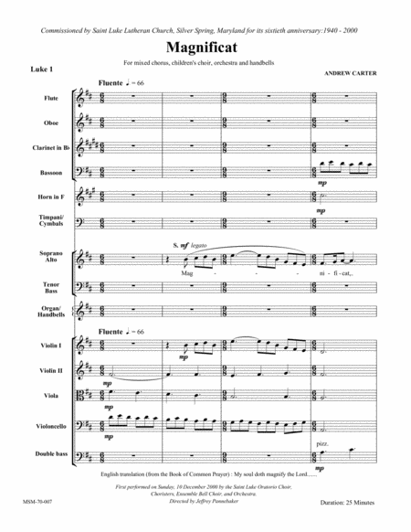 Magnificat (Full Orchestral Score) image number null