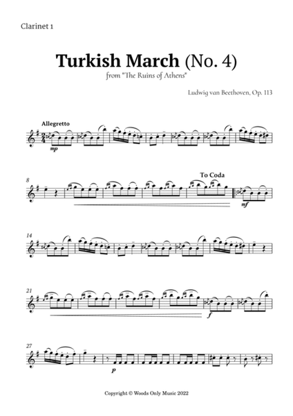 Turkish March by Beethoven for Clarinet Trio image number null